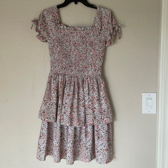 Rare Editions Smocked waste ruffle tiered bottom dress - Picture 1 of 11